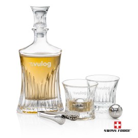 Promotional Langstaff 3pc Decanter Set & S/S Ice Balls