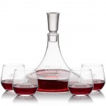 Ashby Decanter & 4 Garland Stemless Wine with Logo