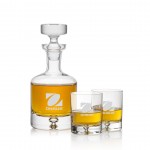 Wellington Decanter & 2 On-the-Rocks with Logo