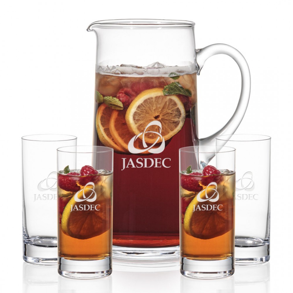 Personalized Rexdale Pitcher & 4 Dresden Beverage