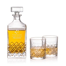 Custom Longford Decanter & 2 On-the-Rocks