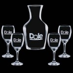 Personalized Summit Carafe & 4 Carberry Wine