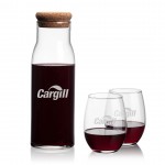 Custom Aviston Carafe & 2 Stanford Stemless Wine