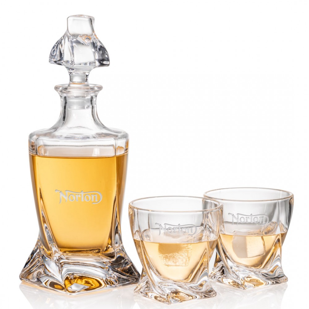 Customized Seneca Decanter & 2 On-the-Rocks