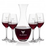 Logo Branded Oldham Carafe & 4 Lerthbridge Wine