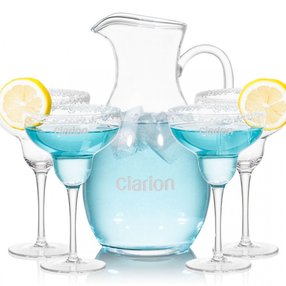 Geneva Pitcher & 4 St Tropez Cocktail with Logo