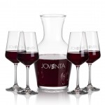 Summit Carafe & 4 Connoisseur Wine with Logo