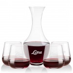 Logo Branded Oldham Carafe & 4 Howden Stemless