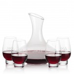 Personalized Innisfil Carafe & 4 Glenarden Stemless Wine