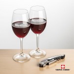 Swiss Force Opener & 2 Naples Wine - Silver with Logo
