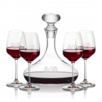 Stratford Decanter & 4 Oldham Wine with Logo