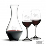 RIEDEL Merlot Decanter & 2 Oenologue Wine with Logo