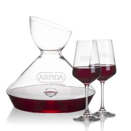 Personalized Woodbury Carafe & 2 Cannes Wine