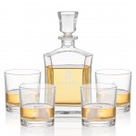 Avalon Decanter & 4 On-the-Rocks with Logo
