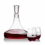 Ashby Decanter & 2 Stanford Stemless Wine with Logo