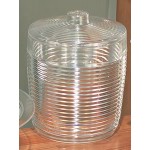 Custom Engraved Ringed Plastic Heavy Weight Ice Bucket w/ Cover - Large