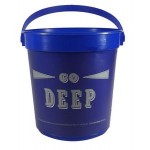 Logo Branded 32 Oz. Plastic Bucket & Handle w/Full Color "In Mold Labeling"