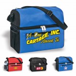 Custom Imprinted 6 Can Dual Compartment Insulated Bag, Dual Duty