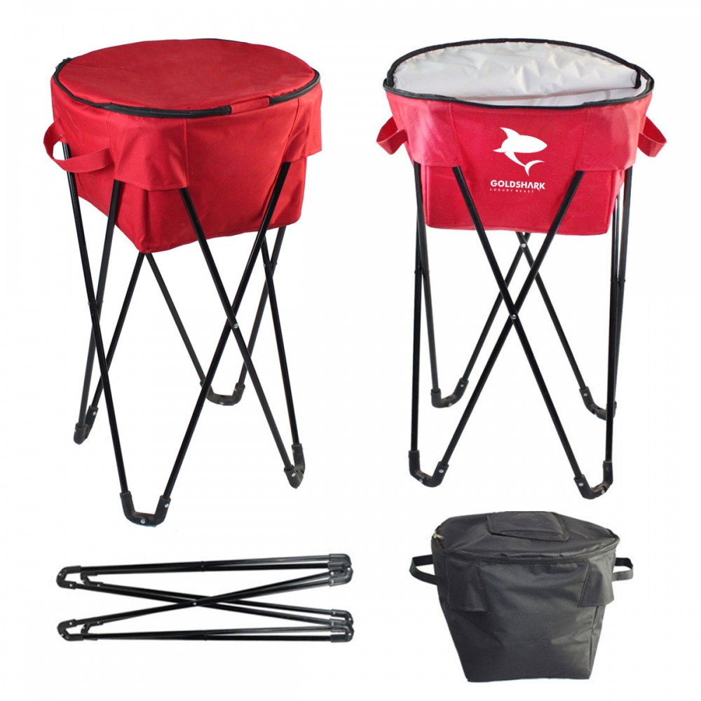 Promotional Foldable Steel Tube Stand Cooler Bag