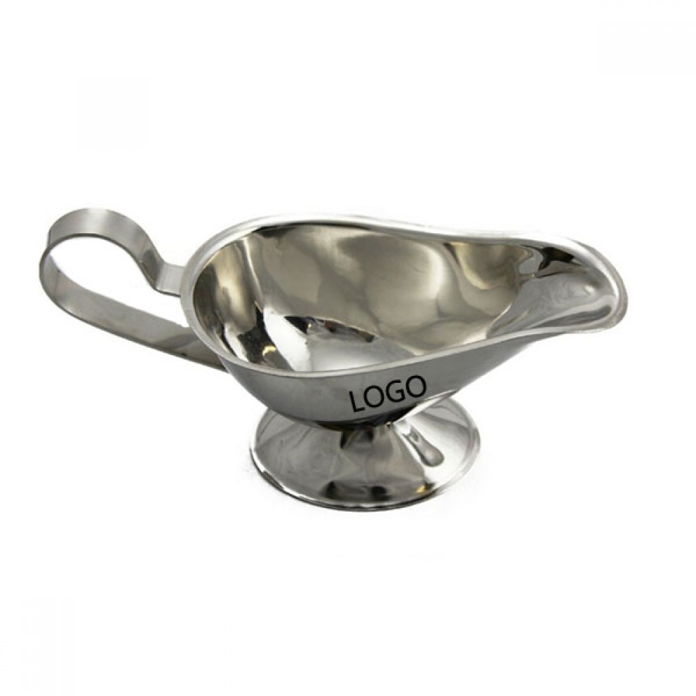 Choice 8 oz. Stainless Steel Gravy Boat