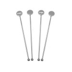 7" Stainless Steel Cocktail Swizzle Stick Beverage Coffee Stirrers with Logo