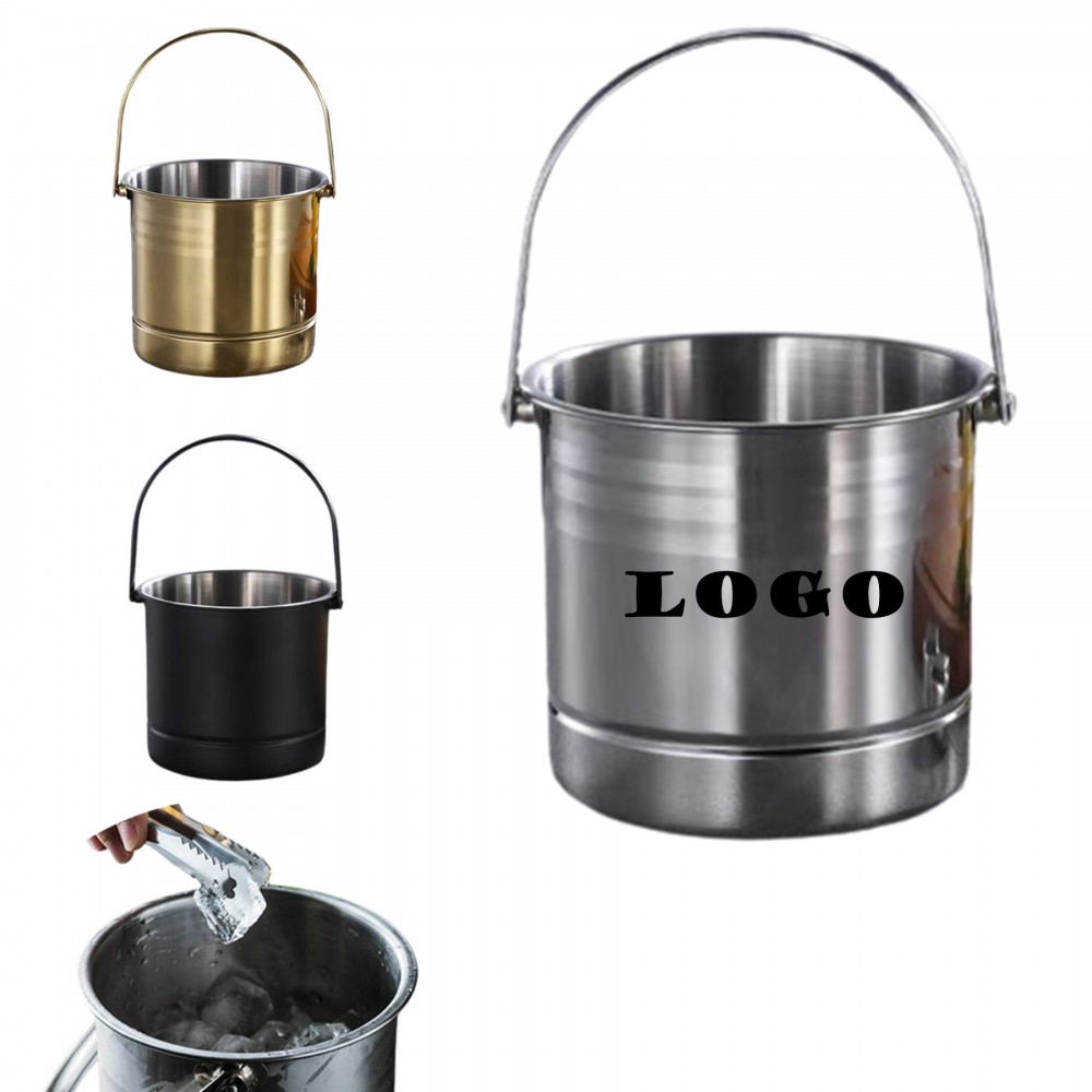 Customizes 1.6L Stainless Steel Ice Bucket