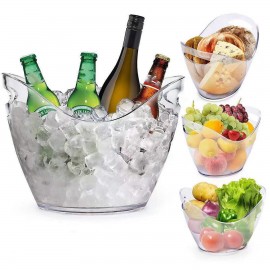 8L Large Ice Buckets Clear Acrylic with Logo