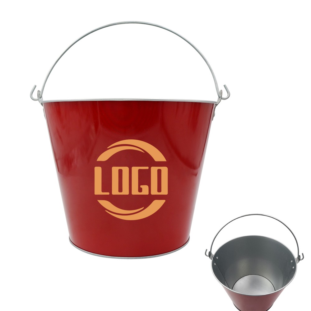 5 Quart Galvanized Pail Beer Bucket with Handle with Logo