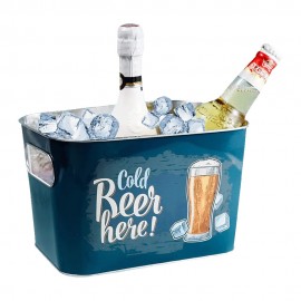 8L Galvanized Deep Beverage Bucket with Logo