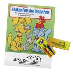 Custom Printed Healthy Pets Coloring Book Fun Pack (crayons included)