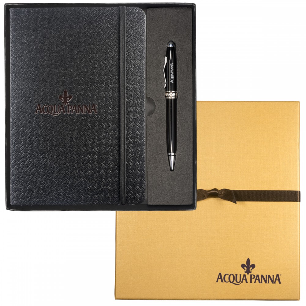 Custom Textured Tuscany Journal & Executive Stylus Pen Set