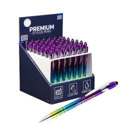 Logo Branded Custom Velvet Stylus Iridescent Pens with Display Box