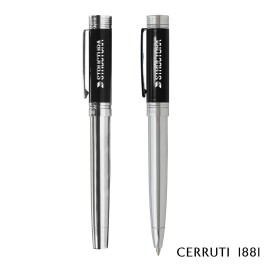 Promotional Cerruti 1881 Zoom Classic Ballpoint Pen & Fountain Pen Gift Set - Black