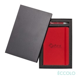 Eccolo Memphis Journal/Clicker Pen Gift Set - (M) Red with Logo