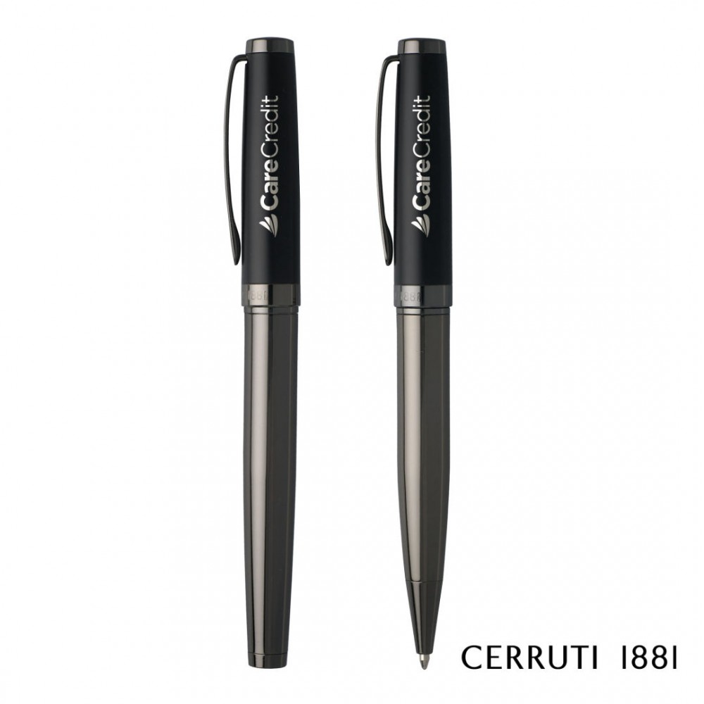 Promotional Cerruti 1881 Hamilton Ballpoint Pen & Rollerball Pen Gift Set - Metal