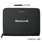 Customized Cerruti 1881 Miles Fountain Pen & Hamilton A4 Folder Gift Set - Black