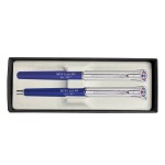 Monogram Collection - Garland USA Made Metal Pen & Pencil Sets | High Gloss/Chrome | Chrome Accents with Logo