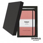 Shinola HardCover Journal/Clicker Pen Gift Set - (M) Blush Pink Custom Printed