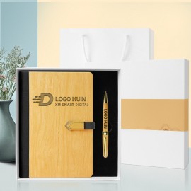 Notebook w/ Bamboo Pen Gift Set with Logo