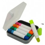 Personalized Wax Highlighter Set - 5 Colors - Clear Case