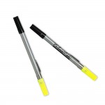 Dri Mark Double Header Nylon Point Pen & Highlighter w/ Silver Body Custom Imprinted