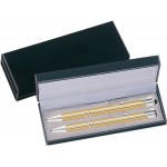 JJ Series Stylus Pen and Pencil Gift Set in Black Velvet Gift Box - gold Logo Branded