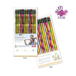 Logo Branded Create-A-Pack Pencil Set of 12 - Mood Pencil W/ Colored Eraser