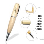 Custom Imprinted Wooden Ballpoint Pen with USB Flash Drive