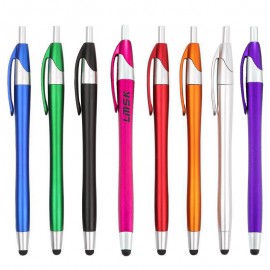 Custom Imprinted Plastic Gripper Ballpoint Stylus Pen