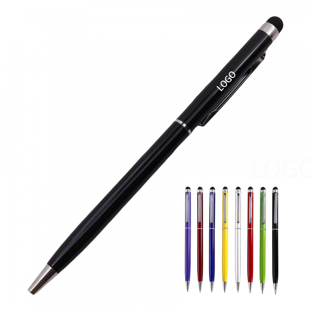 2 in 1 Touch Screen Ballpoint Pen Logo Branded