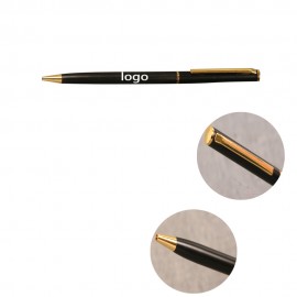 Logo Branded Sleek Metal Barrel Gel Pens