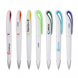 Swan Neck Twisting Ballpoint Pen Logo Branded