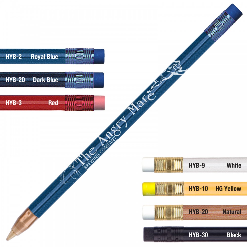 HYBRID Pencil Looking Pen Logo Branded