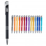 Classic Metallic Aluminum Click Action Double Ring Ballpoint Pen Custom Imprinted